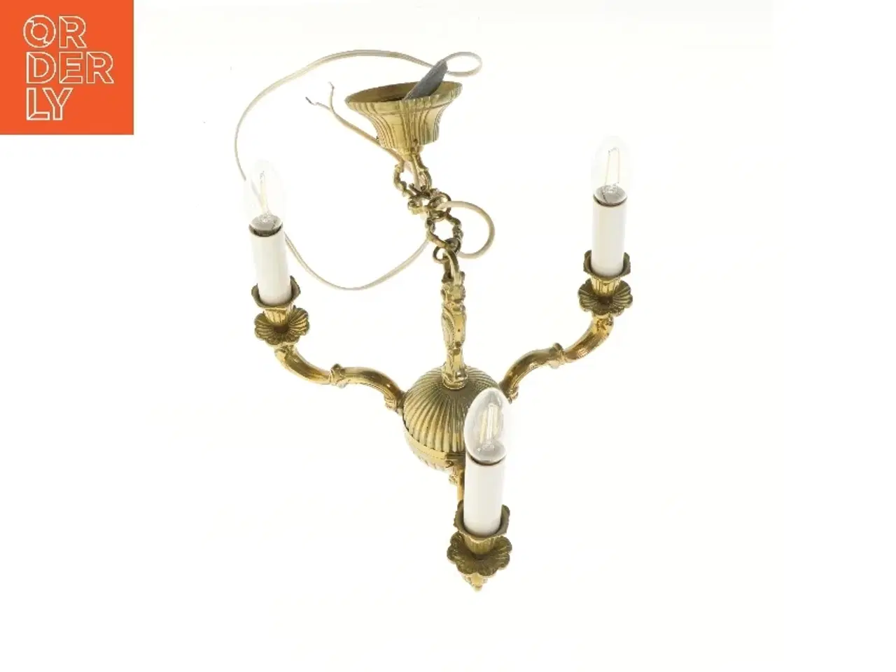 Billede 1 - Lille antik lysekrone (str. 34 cm)