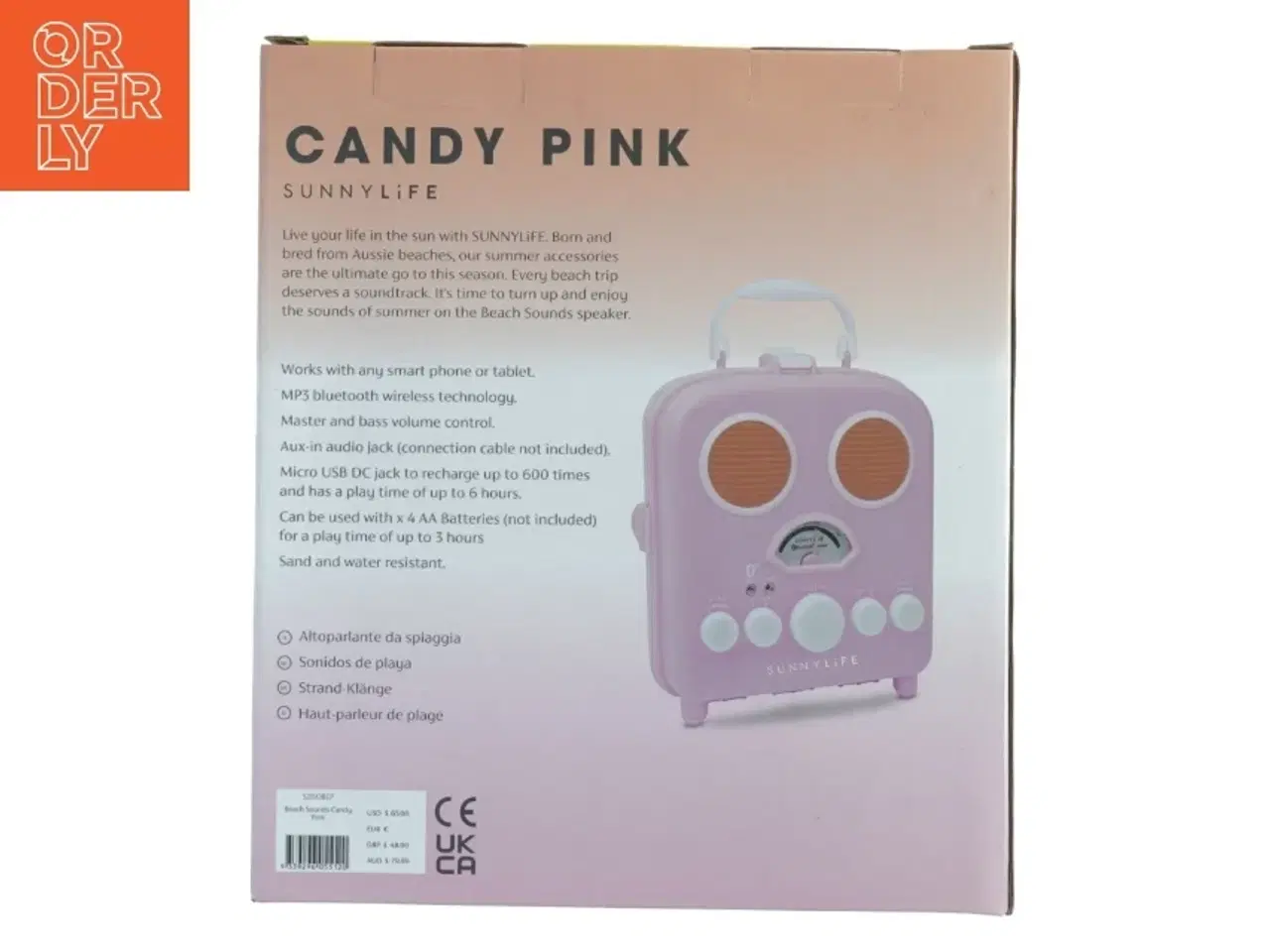 Billede 2 - SUNNYLIFE Badehøjtaler fra Sunnylife (str. Kasse 23 x 20 x 11 cm)