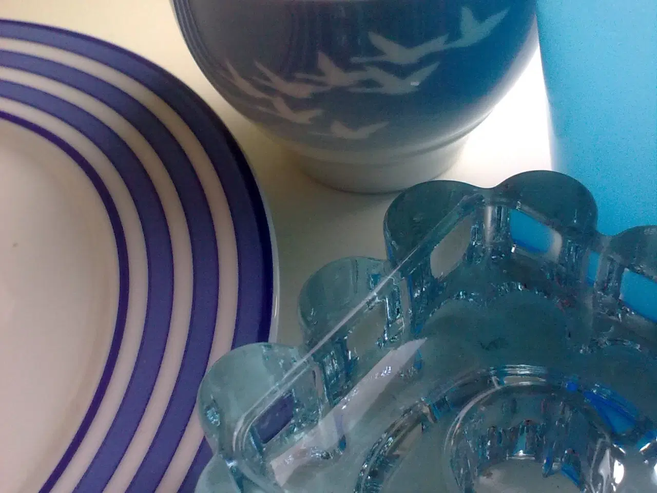 Billede 13 - Pottehoved KERAMIK plantepotte & LYSblå sjov!