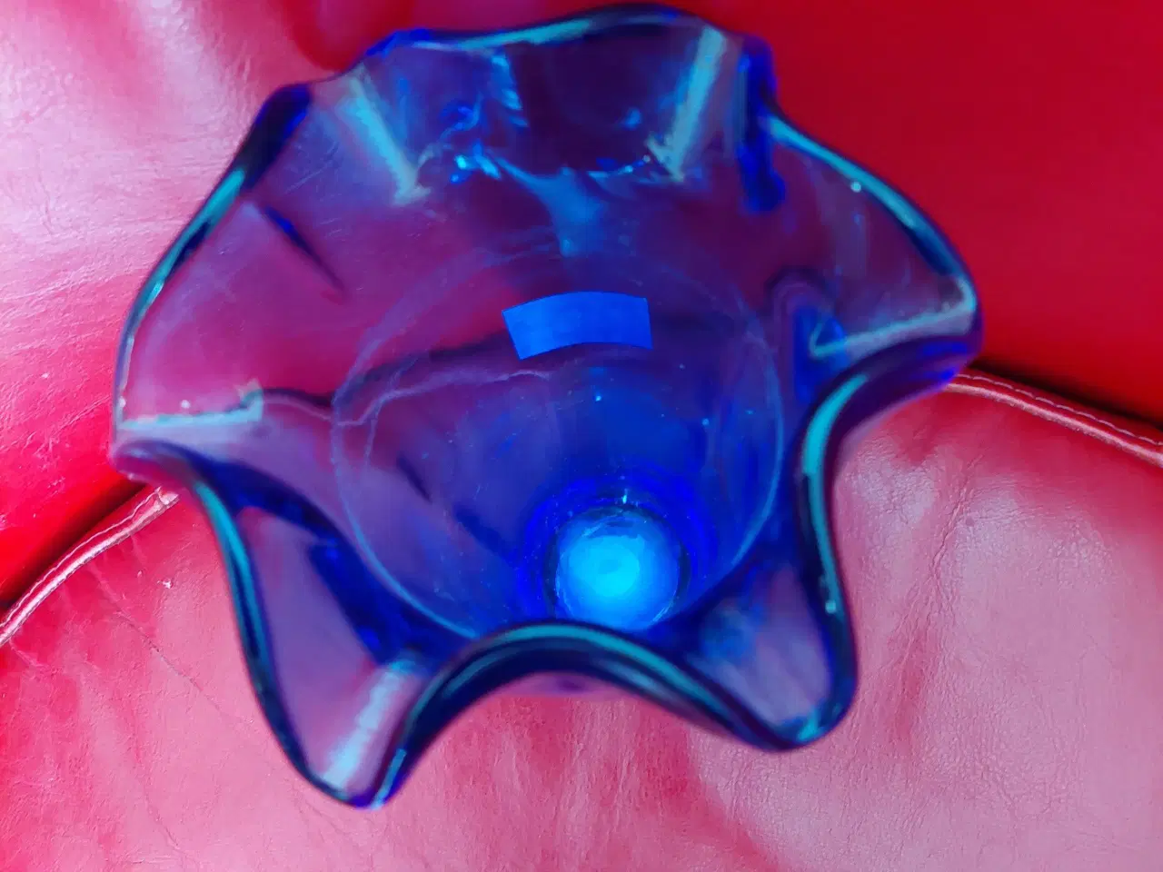 Billede 2 - vase glas, kongeblå farve