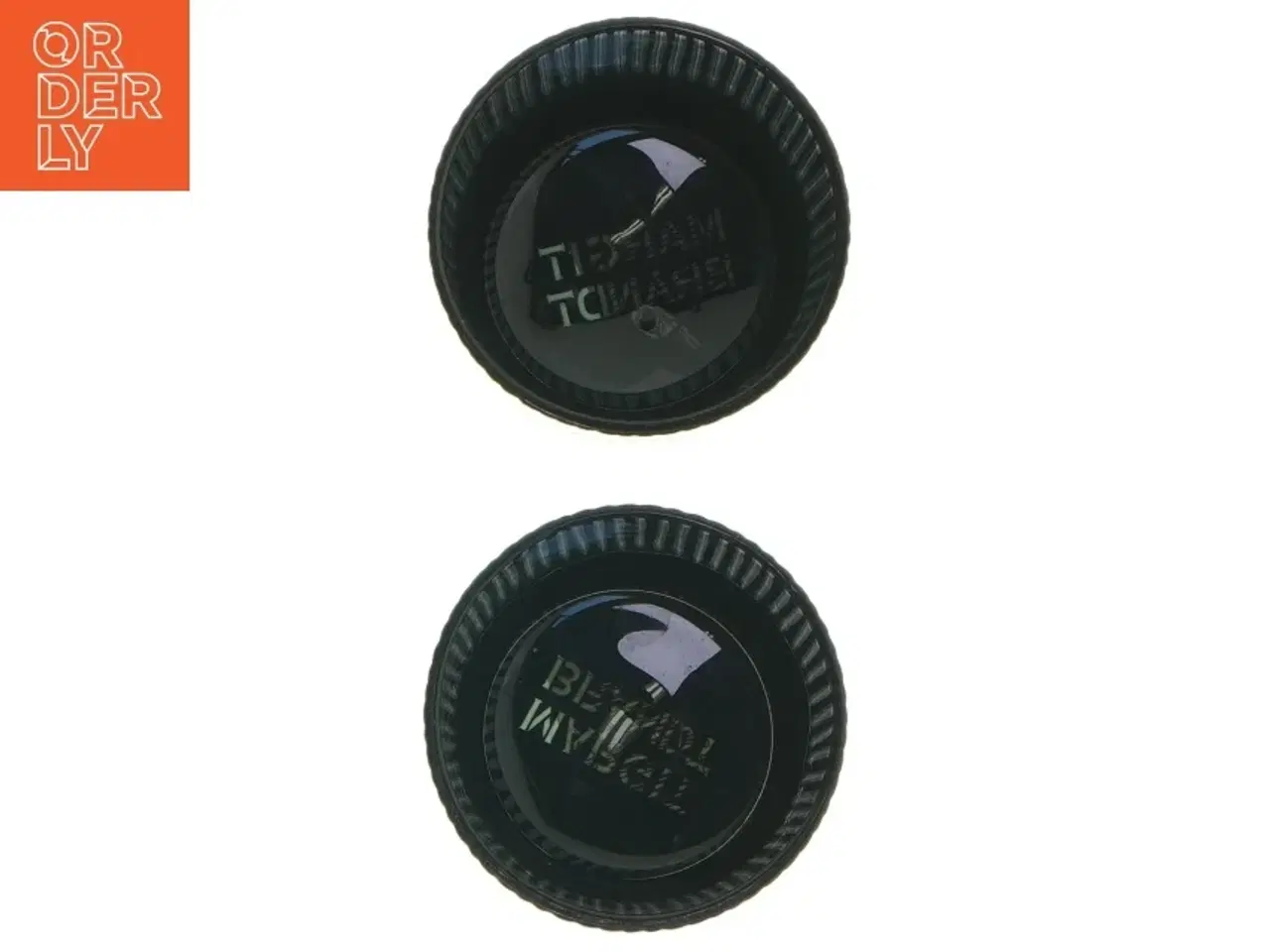 Billede 4 - Sæt af to mørke dekorative glasstager (str. 8 cm)