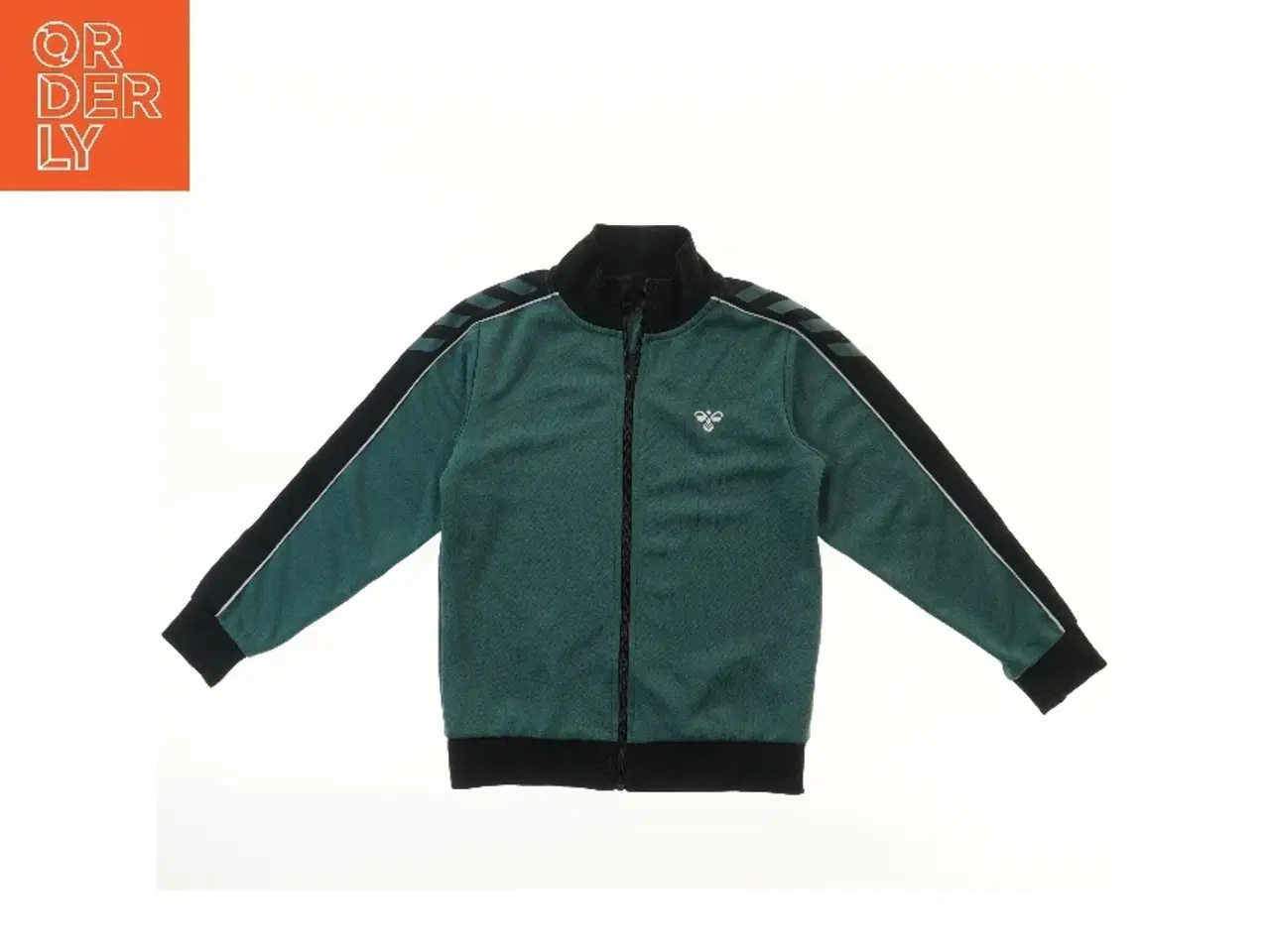 Billede 2 - Grøn træningsjakke med lynlås fra Hummel (str. bryst:36 længde:54 cm)