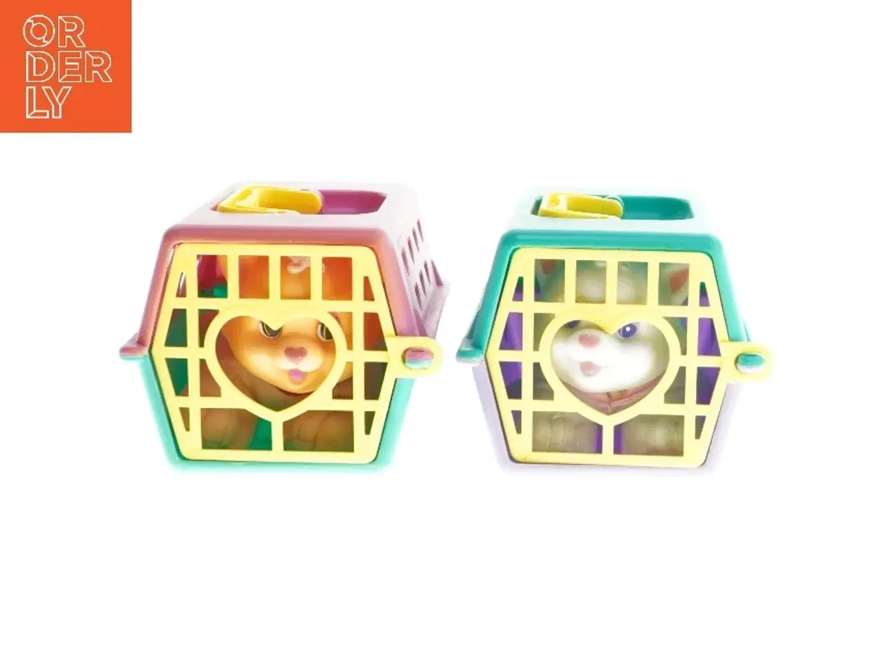 Billede 1 - Transportkasser med dyrefigurer fra Blue-box (str. 15x12x9 cm)