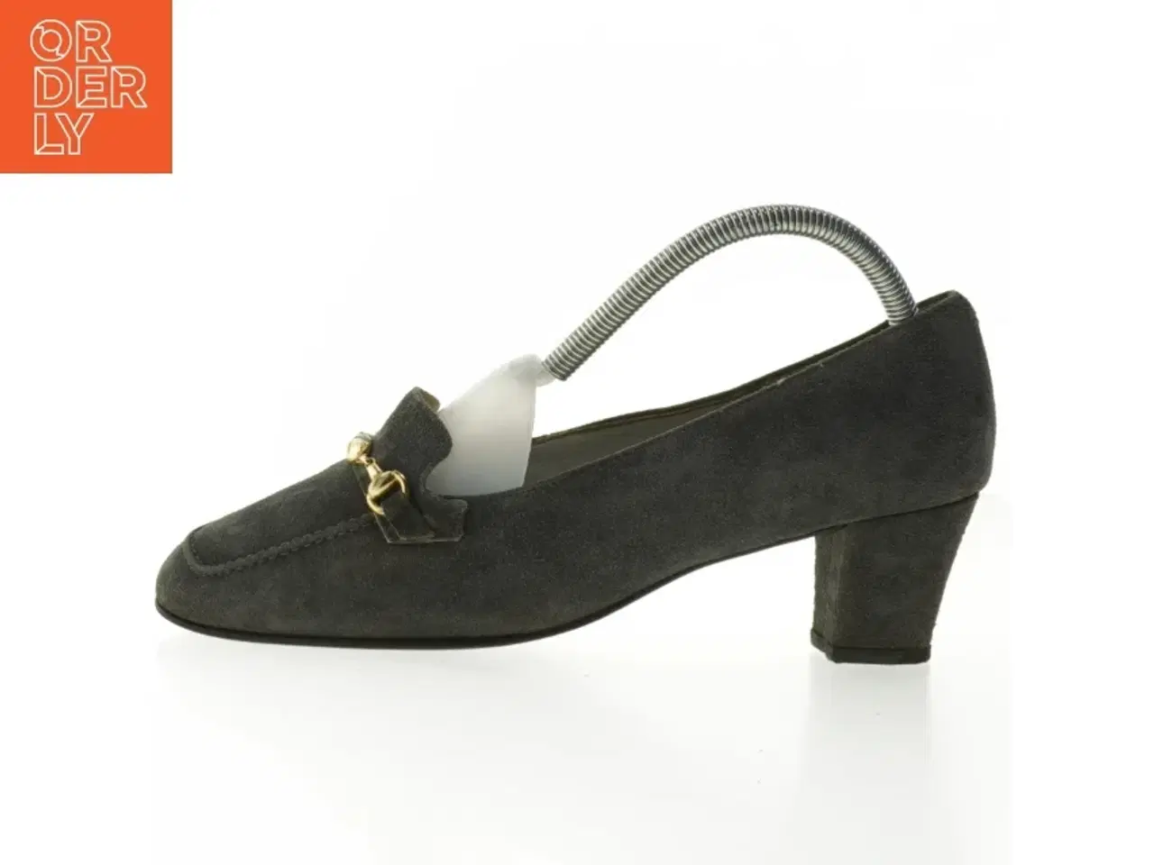 Billede 1 - Mørkegrå pumps i ruskind (str. 37 )