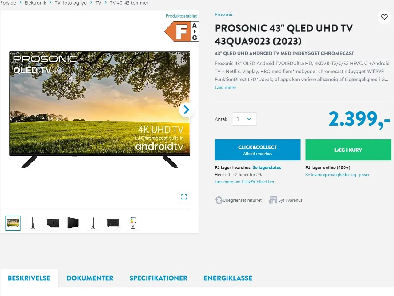 Billede 6 - Prosonic 43" 4K Android Smart TV 2024