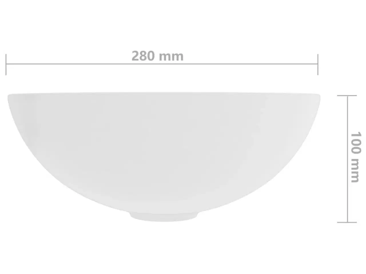 Billede 6 - Keramisk håndvask til badeværelse rund mat hvid