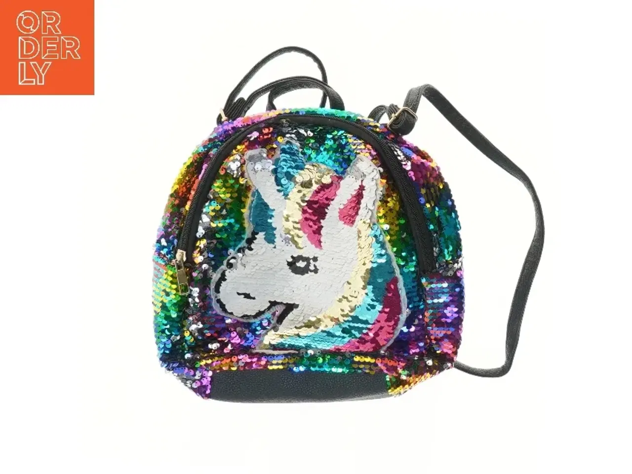 Billede 1 - Farverig paillettaske med enhjørning (str. 24x10x23 cm)