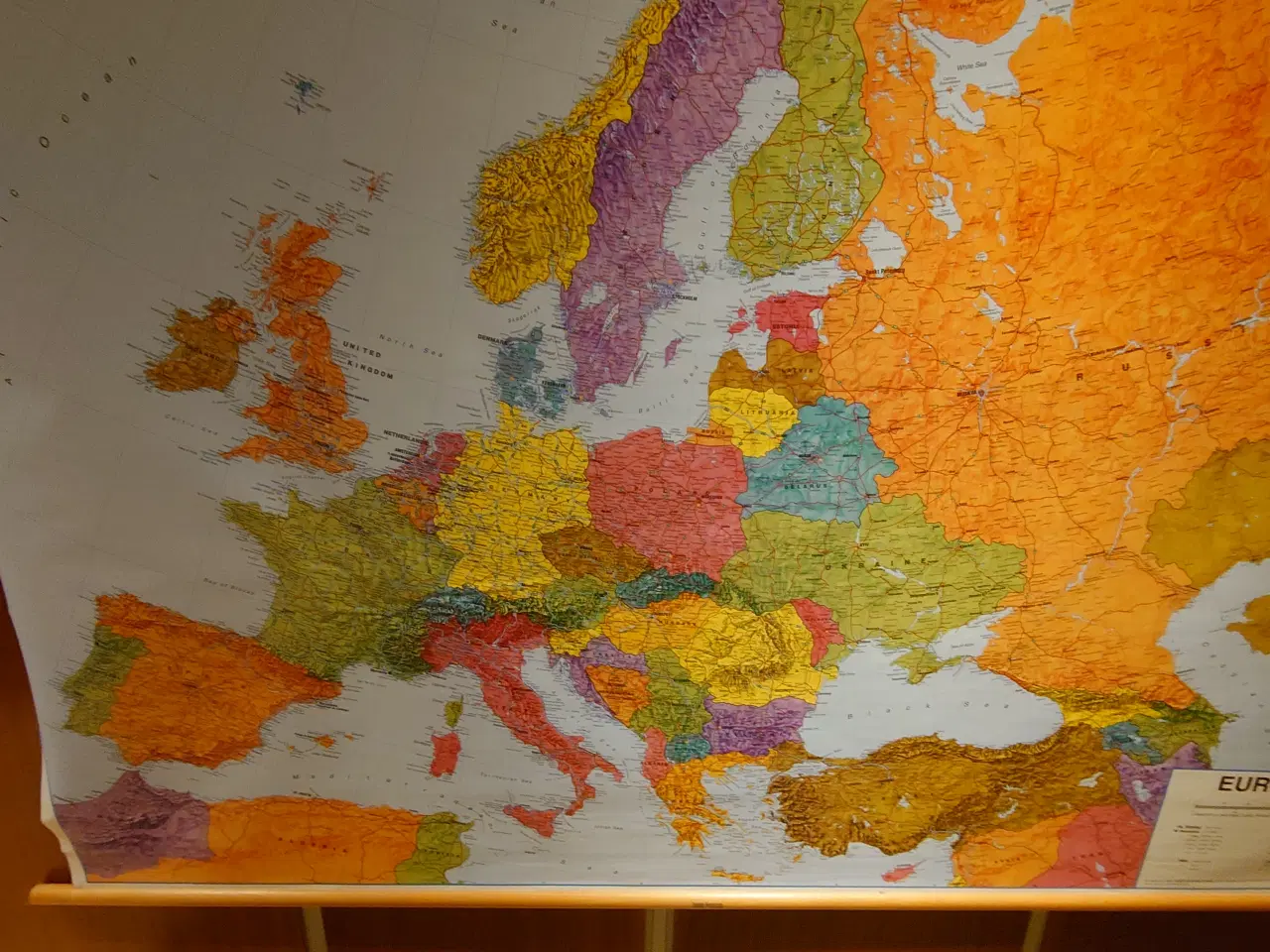 Billede 4 - Velholdt skolekort over Europa(187 x 136)cm