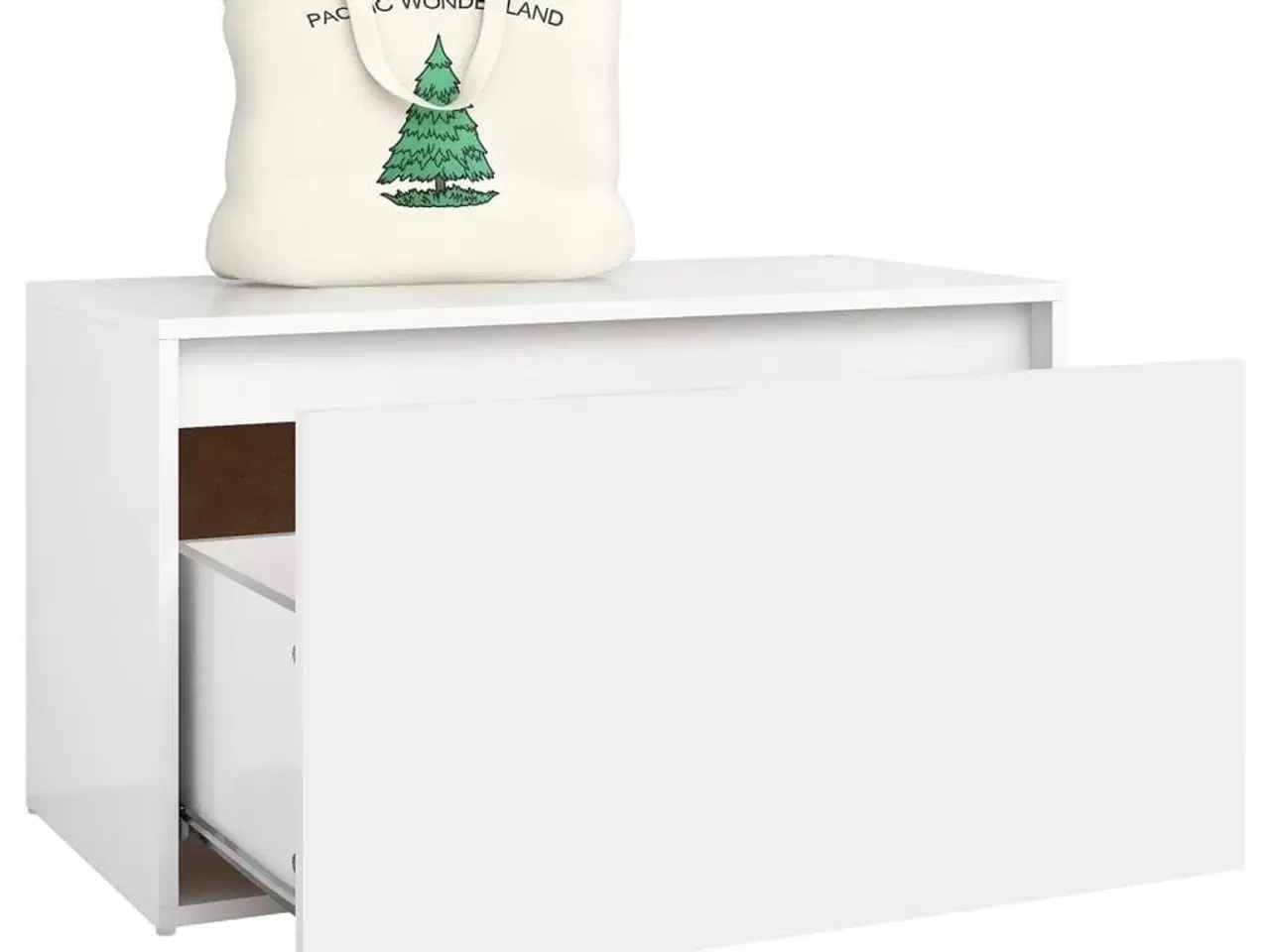 Billede 4 - Entrébænk 80x40x45 cm konstrueret træ hvid