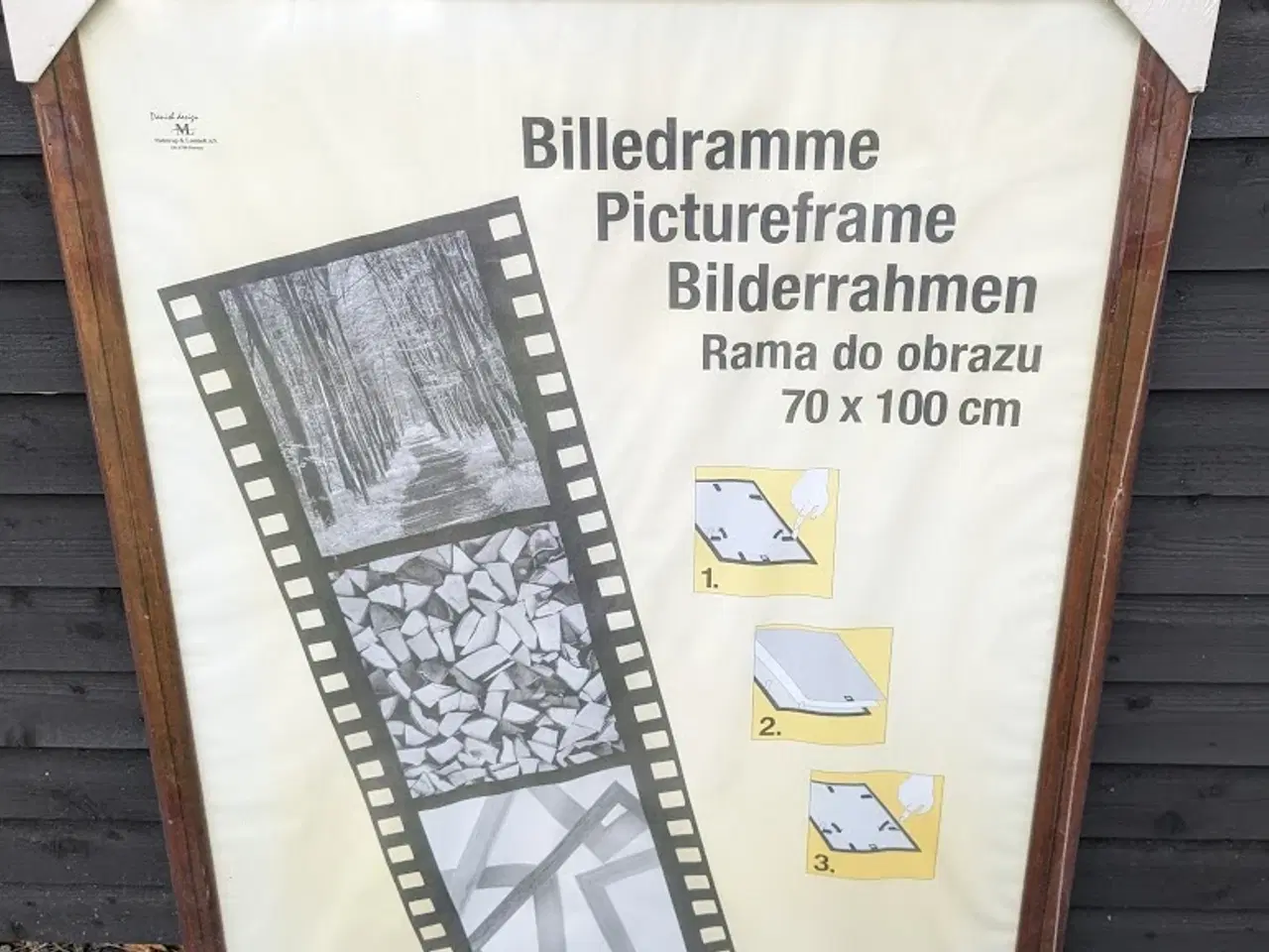 Billede 1 - Billedramme mørk egelook 70 x 100 cm, aldrig brugt