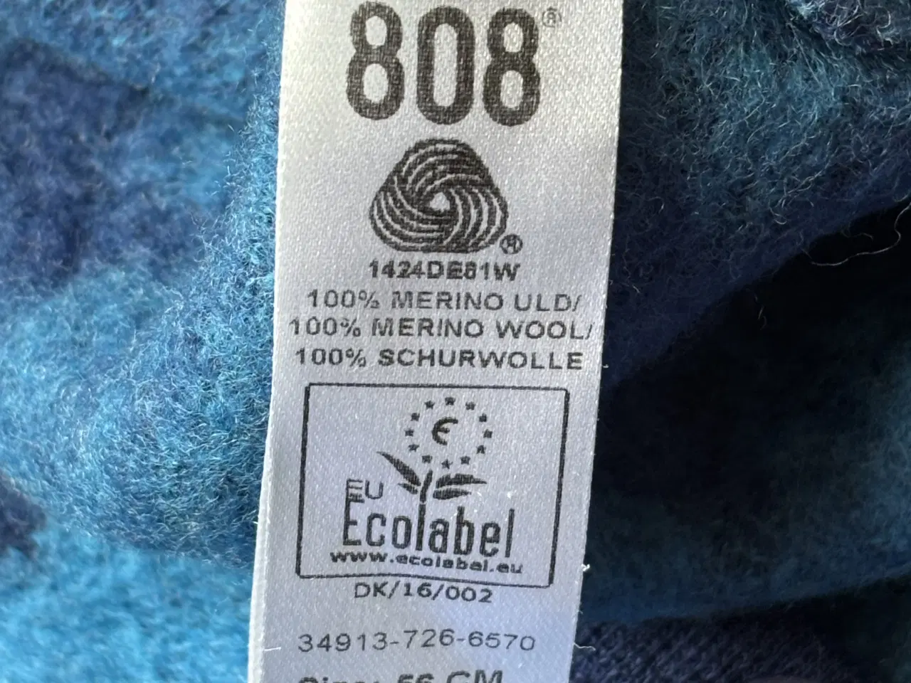 Billede 9 - VRS / 808 heldragt i 100% merinould str 56 blå uni