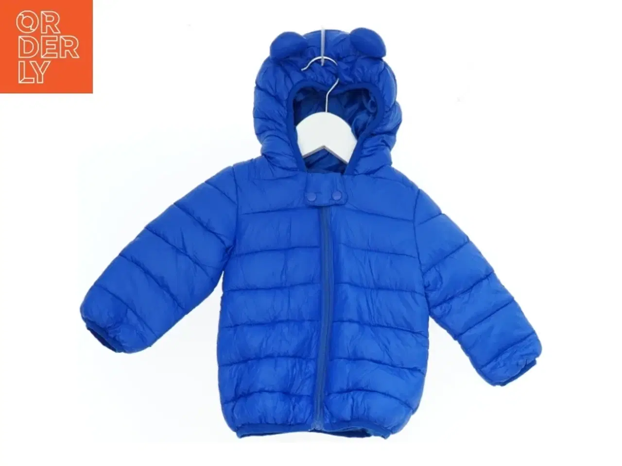 Billede 1 - Blå børnevinterjakke med hætte (str. 80)