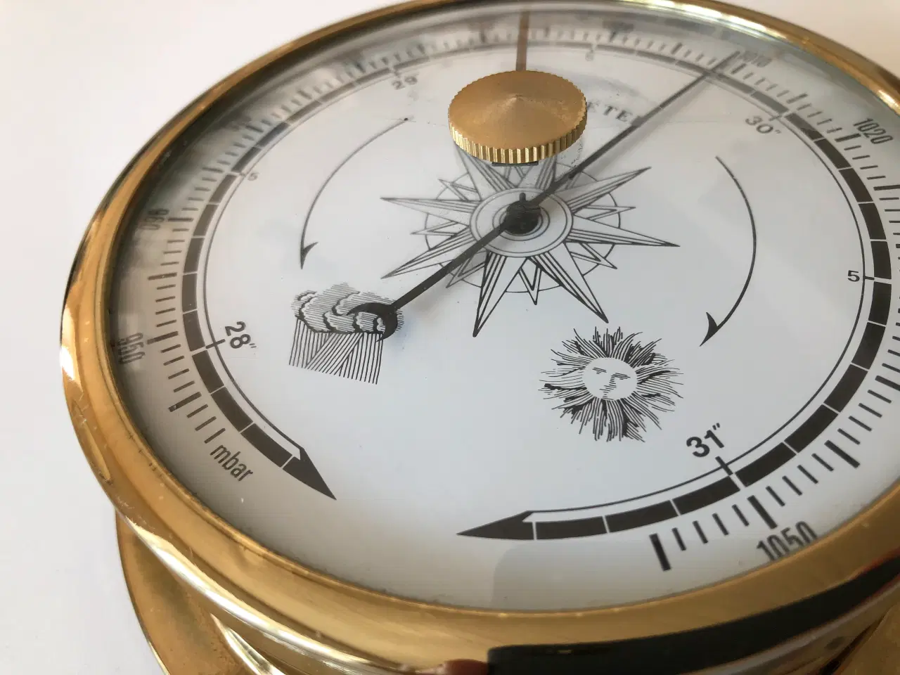 Billede 2 - Skibsbarometer i messing