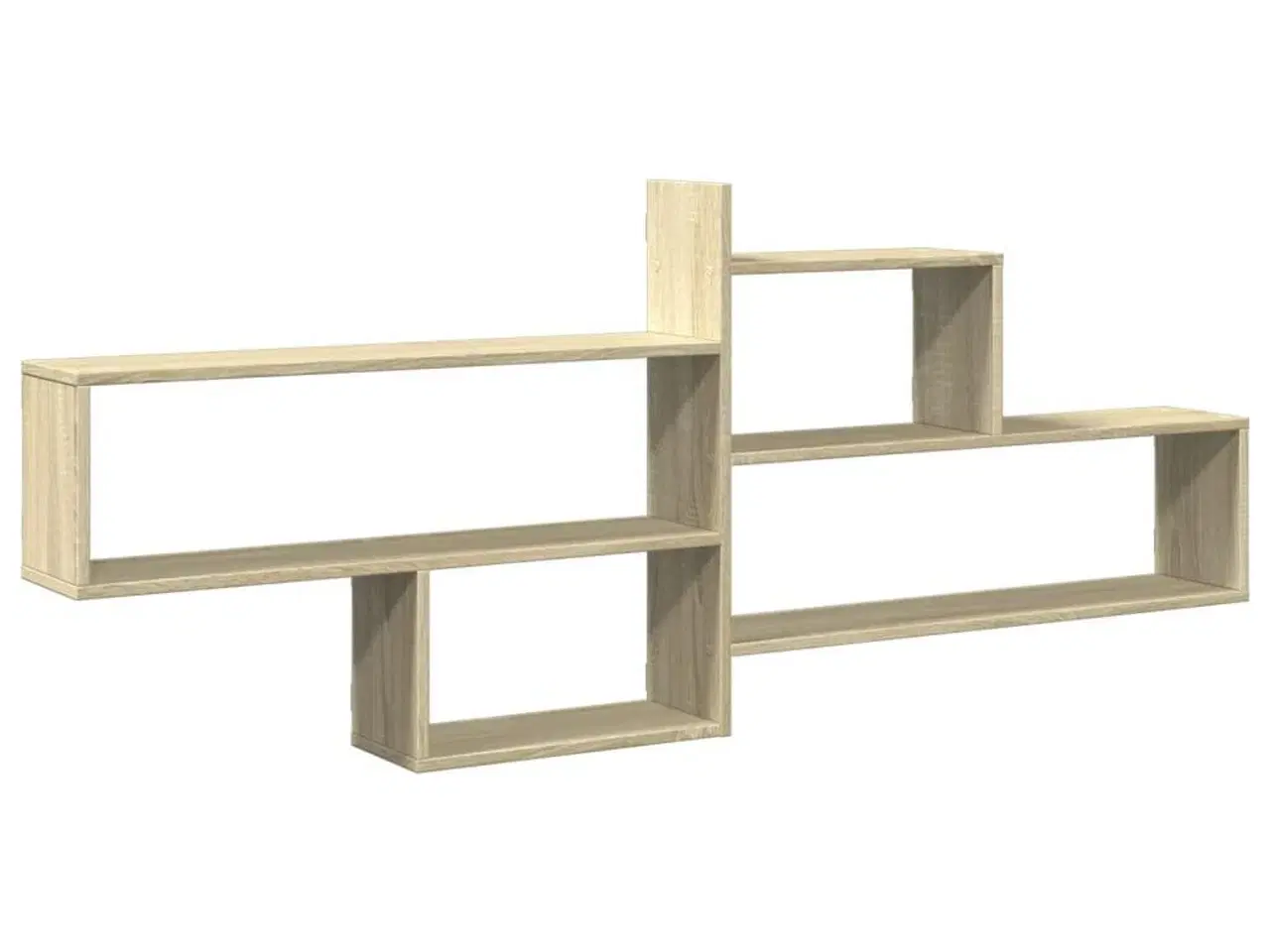 Billede 2 - Væghylde 167,5x18x68 cm konstrueret træ sonoma-eg