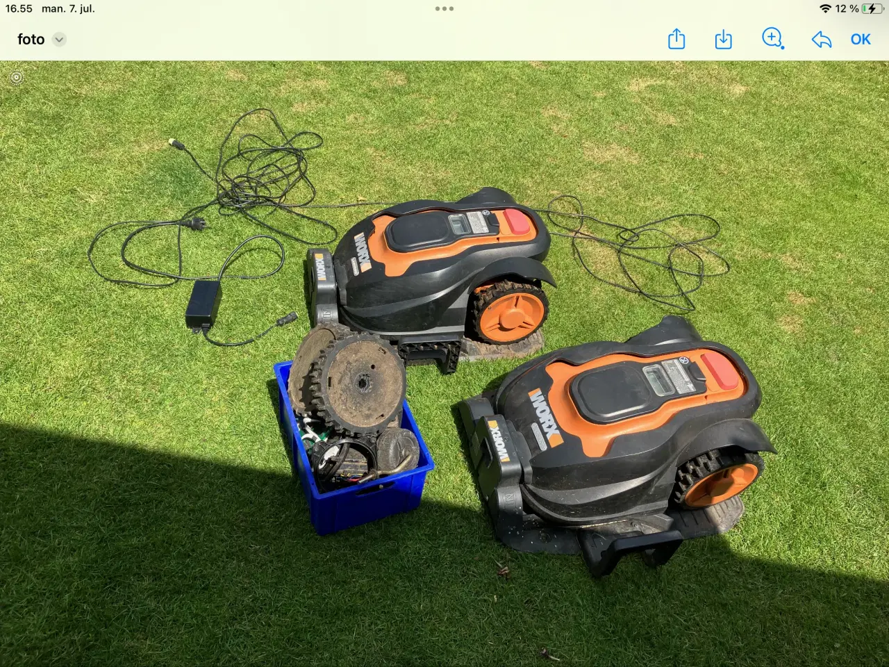 Billede 1 - Worx Robotplænklipper / bruges som reservedele
