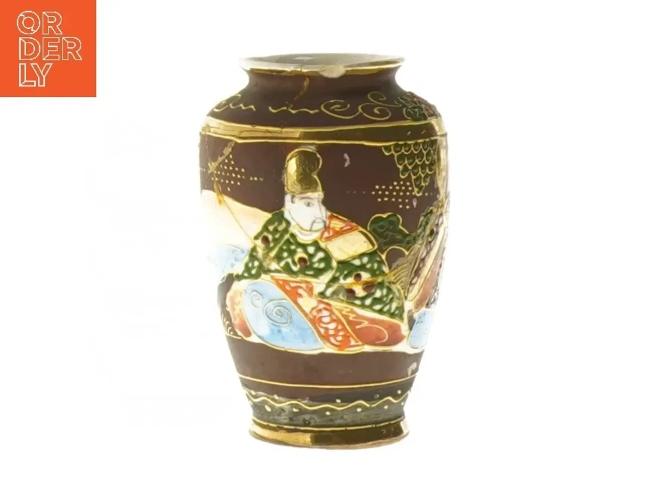 Billede 1 - Dekorativ vase med figurer (str. 9 cm)