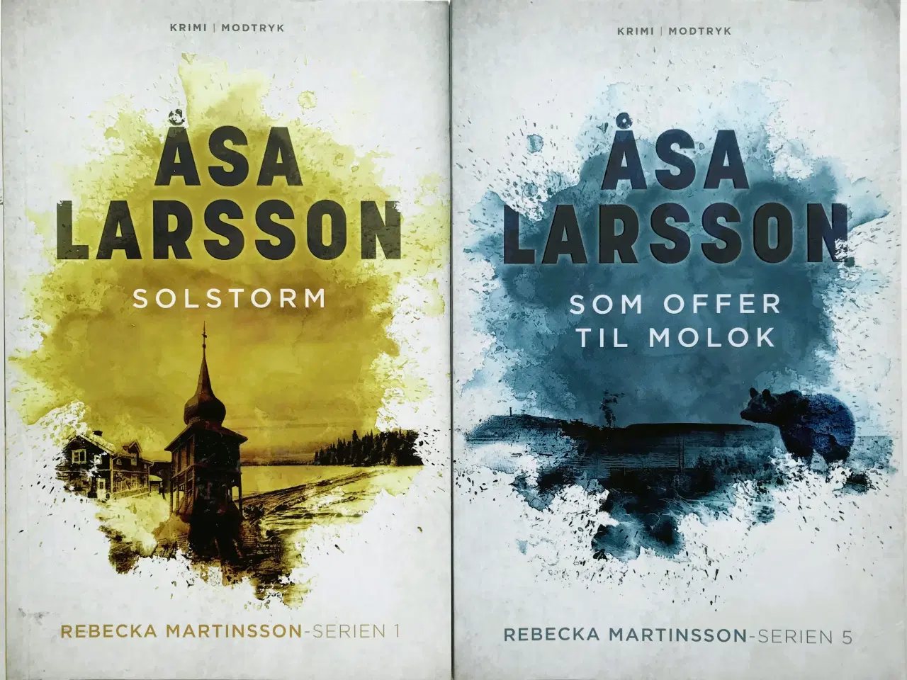 Billede 1 - Solstorm + Som offer til Molok - Åsa Larsson