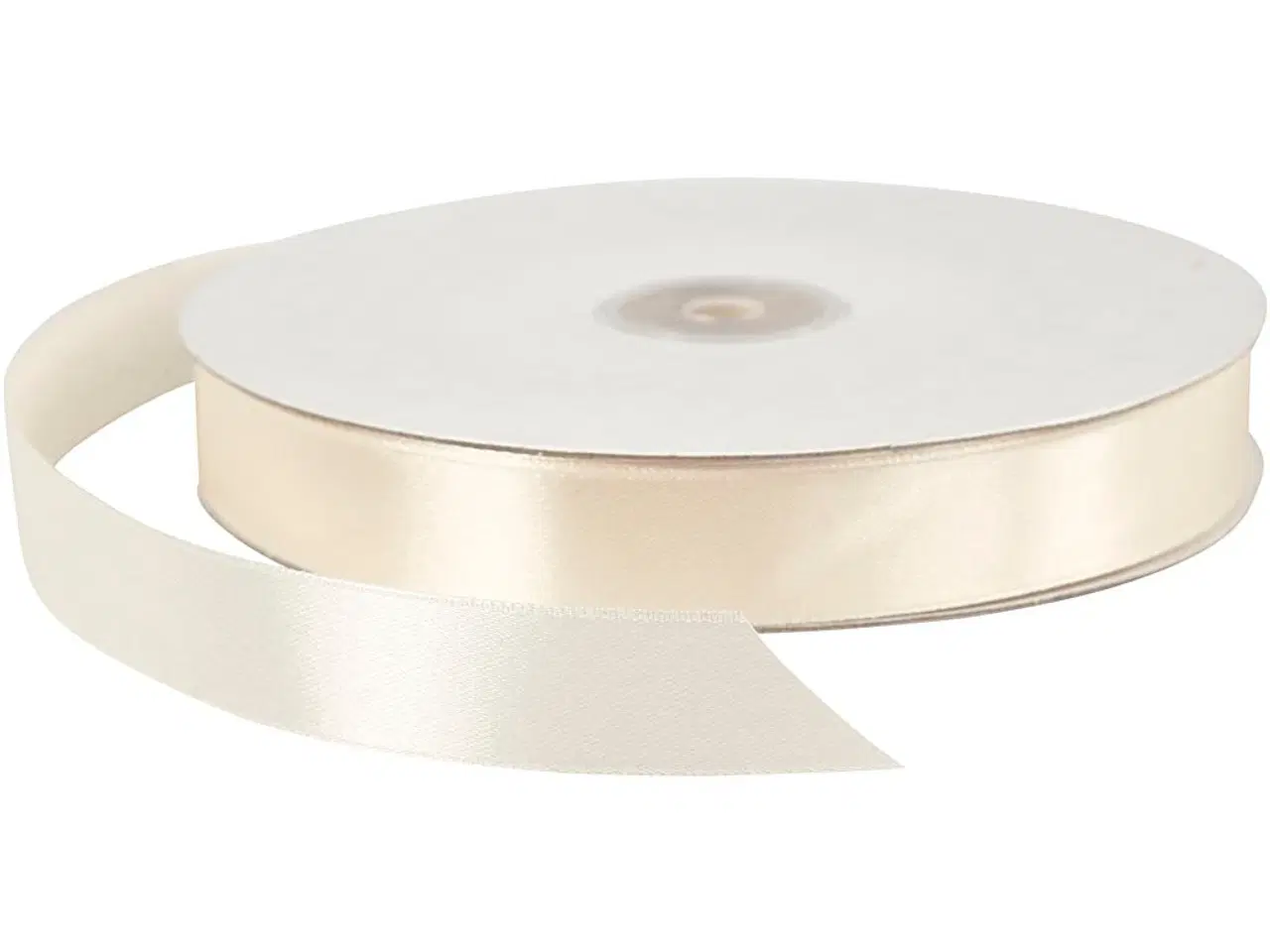 Billede 1 - Råhvid Satinbånd 20 mm x 100 m - Elegant til DIY