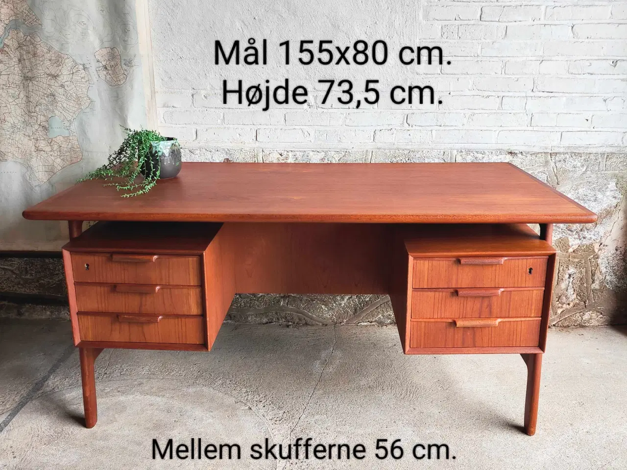 Billede 11 - Omann Jun teak skrivebord – Model 75