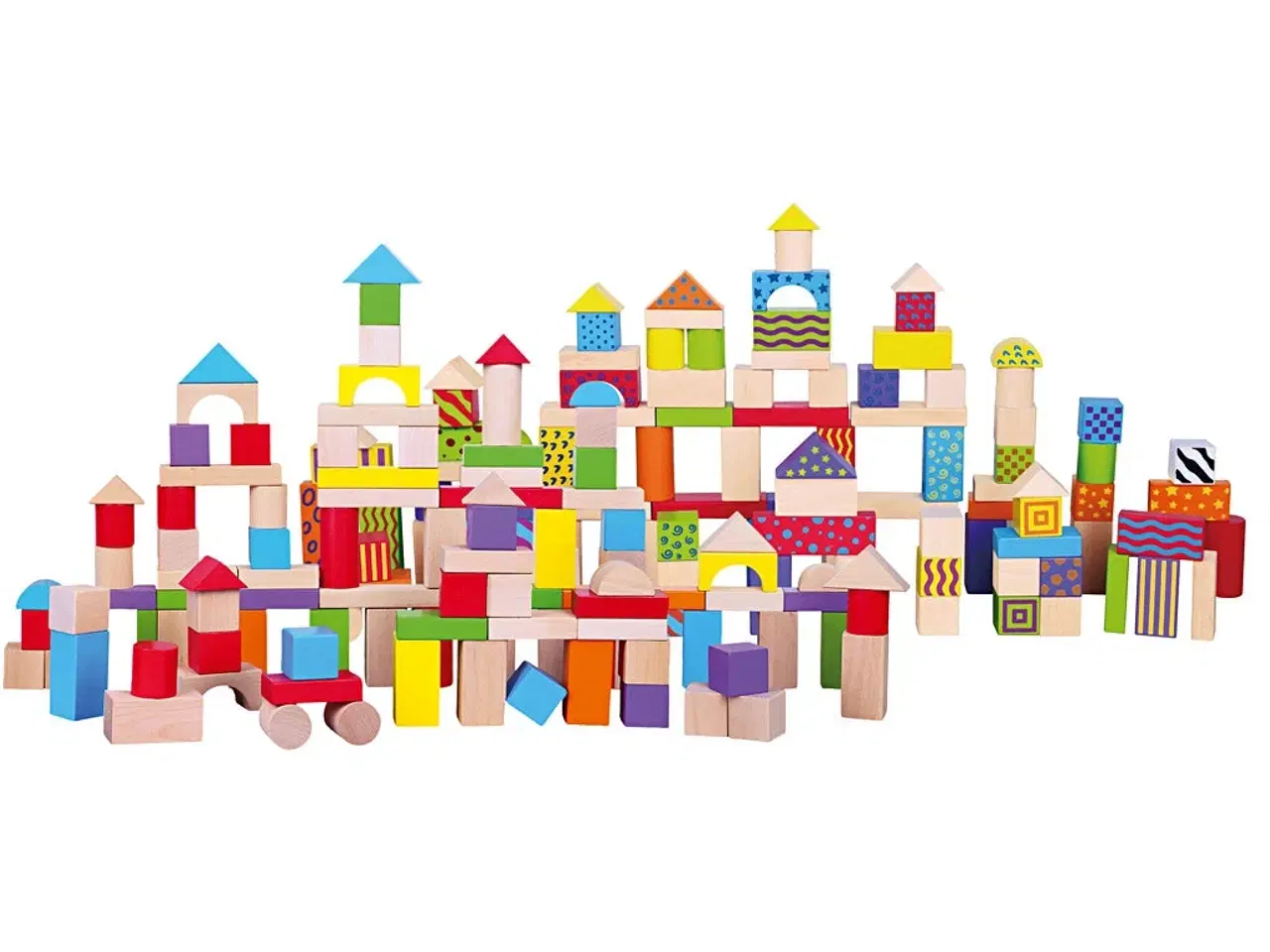 Billede 1 - VIGA Træklodser 3 cm - 200 dele til kreativ leg