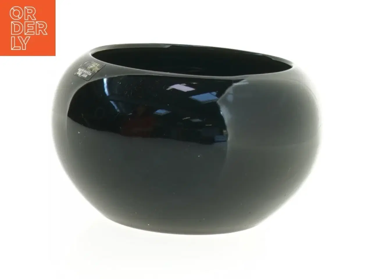 Billede 1 - Sort keramik vase (str. 14 x 8 cm)