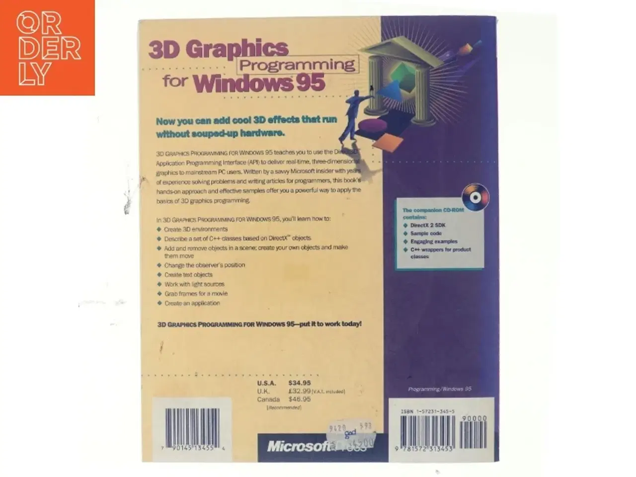 Billede 3 - 3D graphics programming for Windows 95 af Nigel Thompson (Bog)