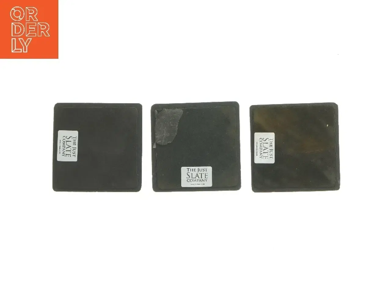 Billede 3 - Sæt af skifer bordskånere fra The Just Slate Company (str. 11x11 cm)