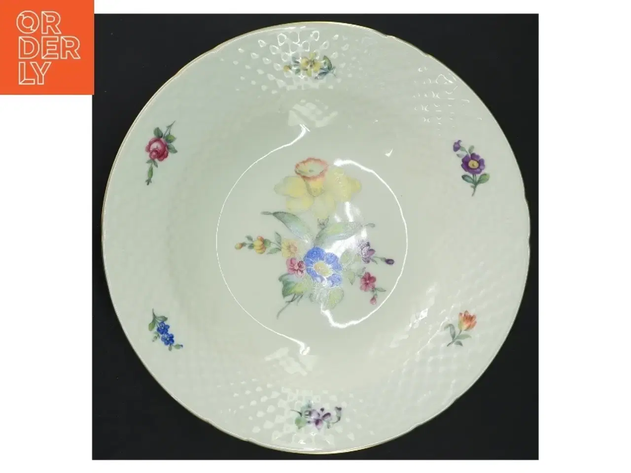 Billede 1 - B&G Saksisk blomst dyb tallerken (str. 24,5x4 cm)