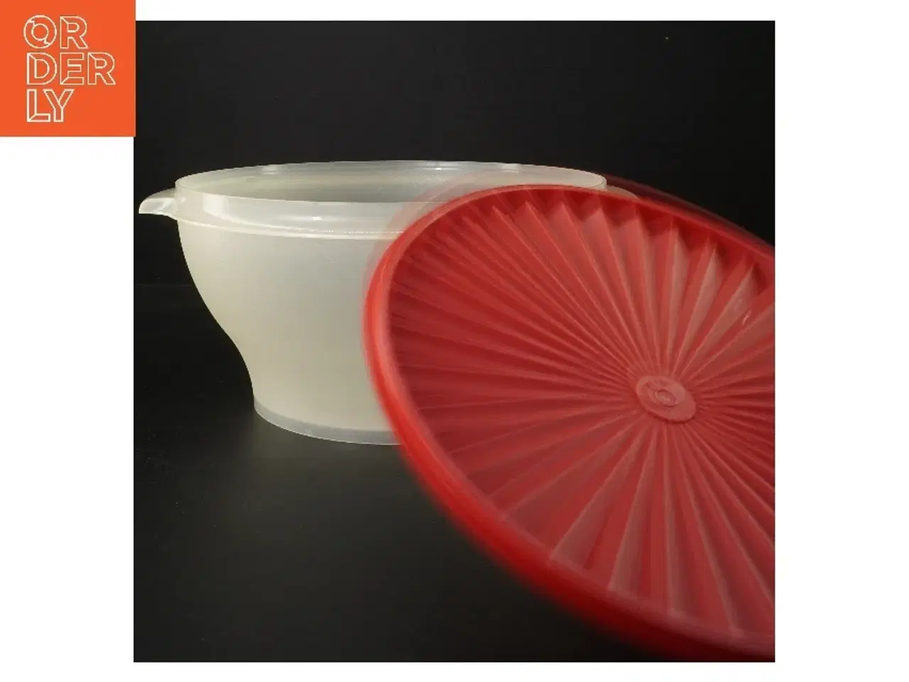 Billede 2 - Tuppervare rund plastskål med låg  (str. Ø 26 cm)