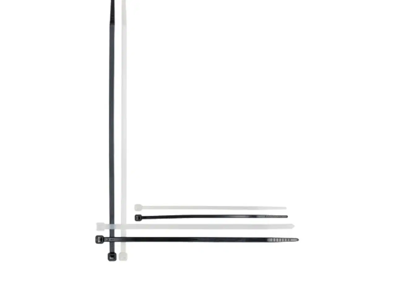 Billede 1 - Kabelbinder 4.5 x 190 mm sort 50 stk.
