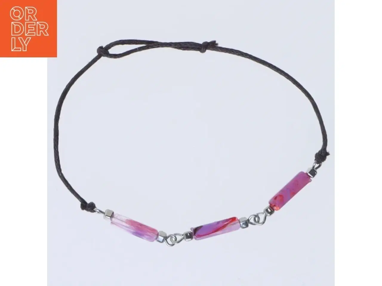 Billede 1 - Armbånd med farvede perler (str. Ø 7,5 cm)