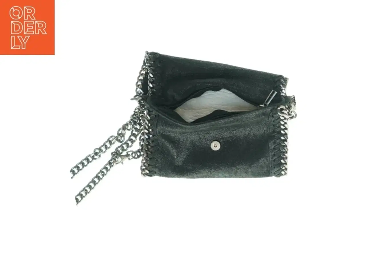 Billede 4 - Sort skuldertaske med kæde (str. 22 x 14 cm)
