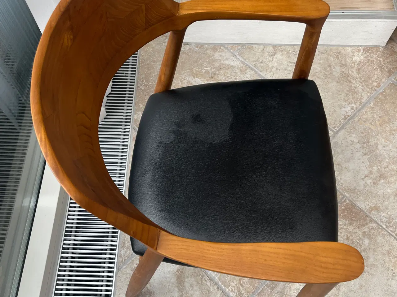 Billede 3 - Flot teaktræ stol - Giv et bud.