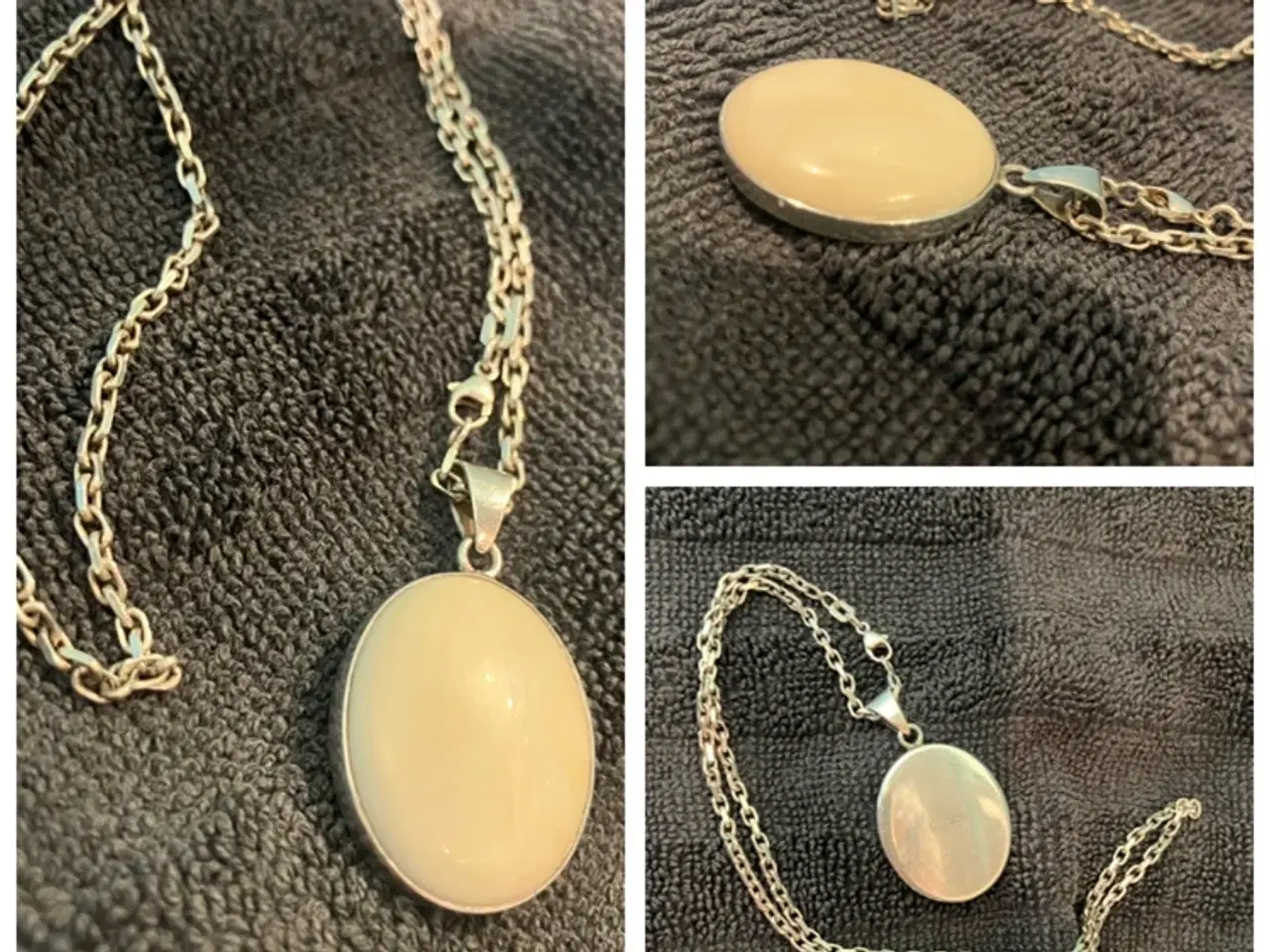 Billede 2 - Vintage halssmykke - sterling og elfenben 