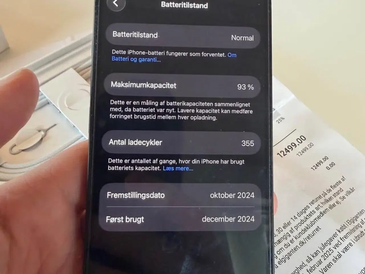 Billede 3 - iPhone 16 pro 212 gb sort titanium 