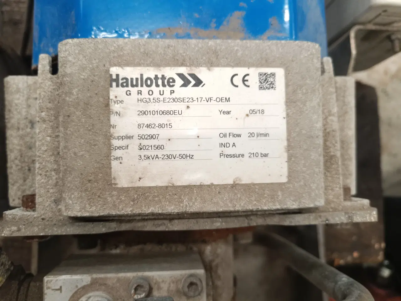 Billede 4 - Generator. Hydraulisk.