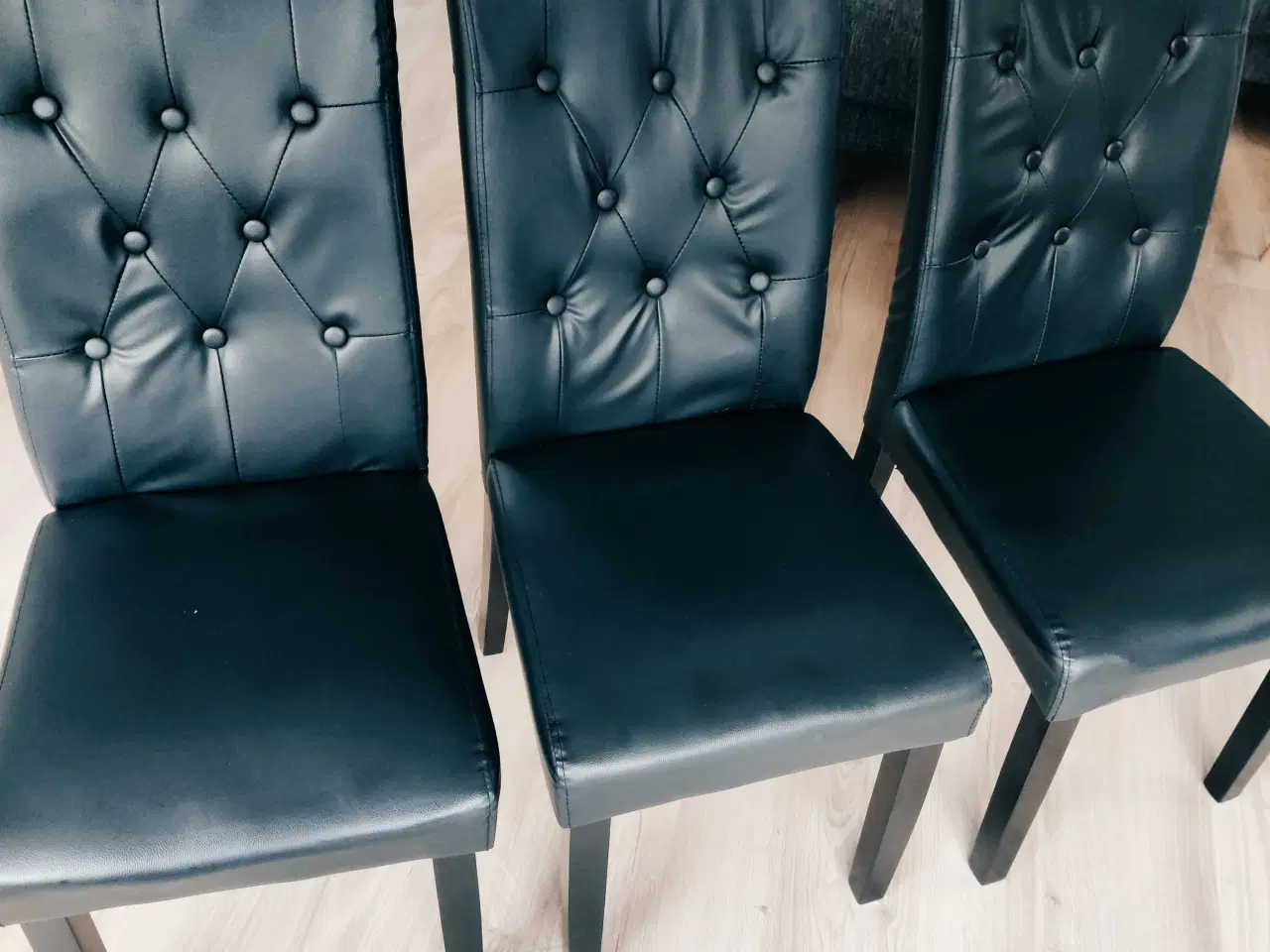 Billede 4 - 6 spisebordsstole (sort)