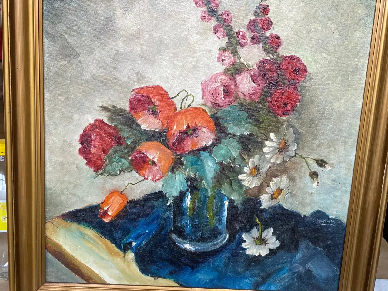 Billede 2 - Maleri med blomster