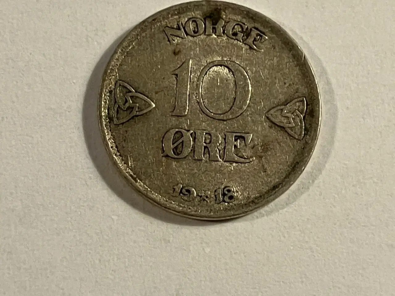 Billede 1 - 10 Øre Norge 1918 Renset