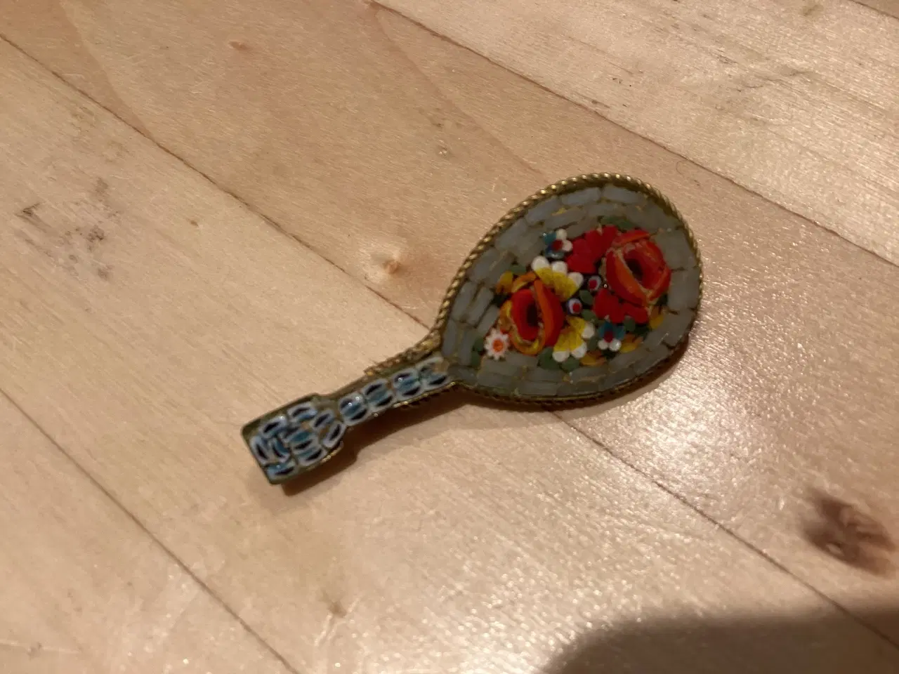 Billede 3 - Ældre mikromosaik broche - mandolin/guitar