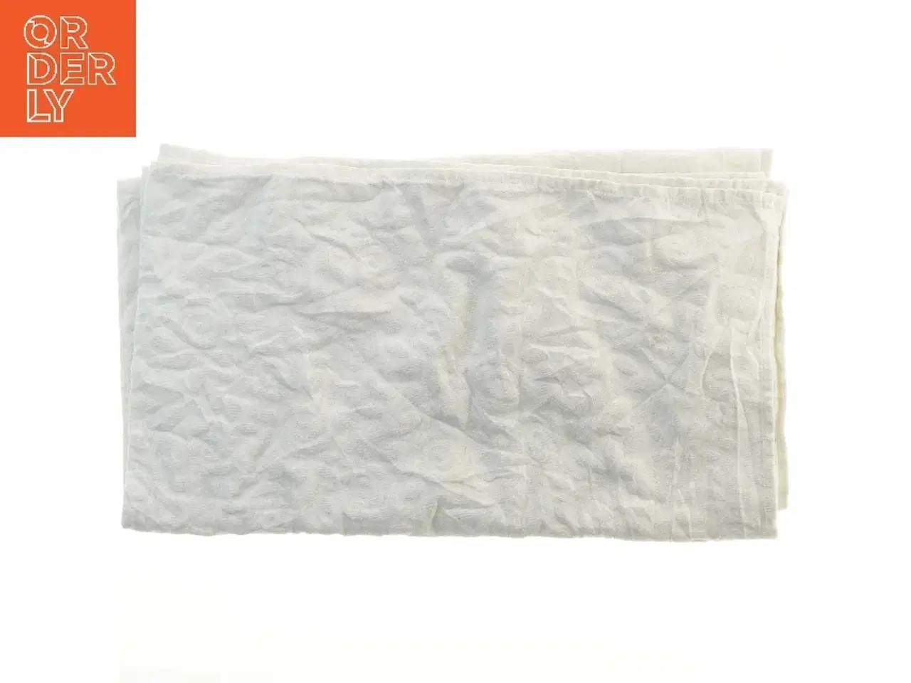 Billede 1 - Hvid dug med mønster (str. 138x314 cm)