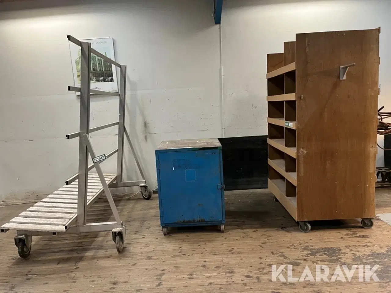 Billede 3 - Arbejdsbord, pladevogn og materielvogn