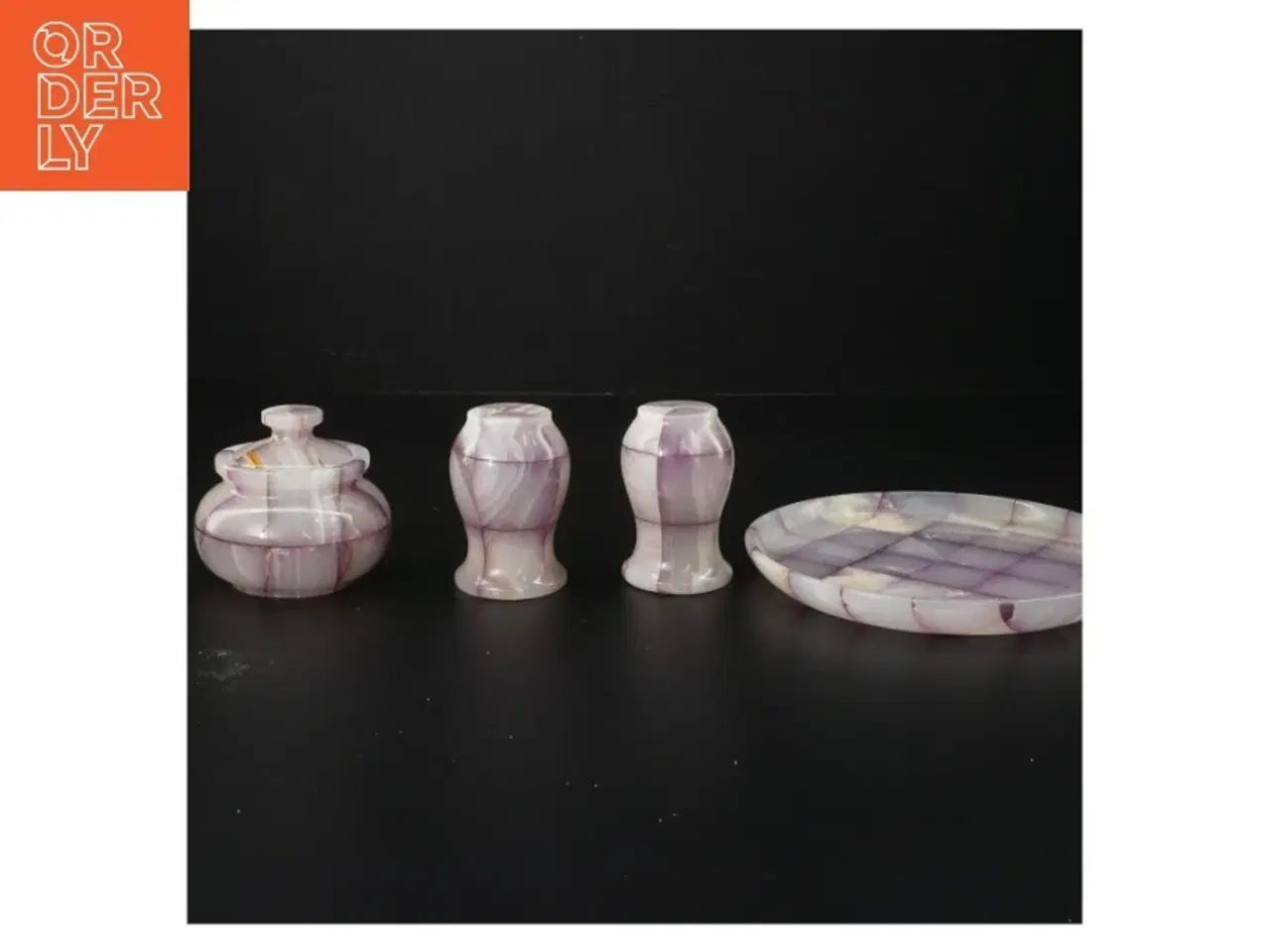 Billede 1 - Marmor Onyx Sten Serverings sæt