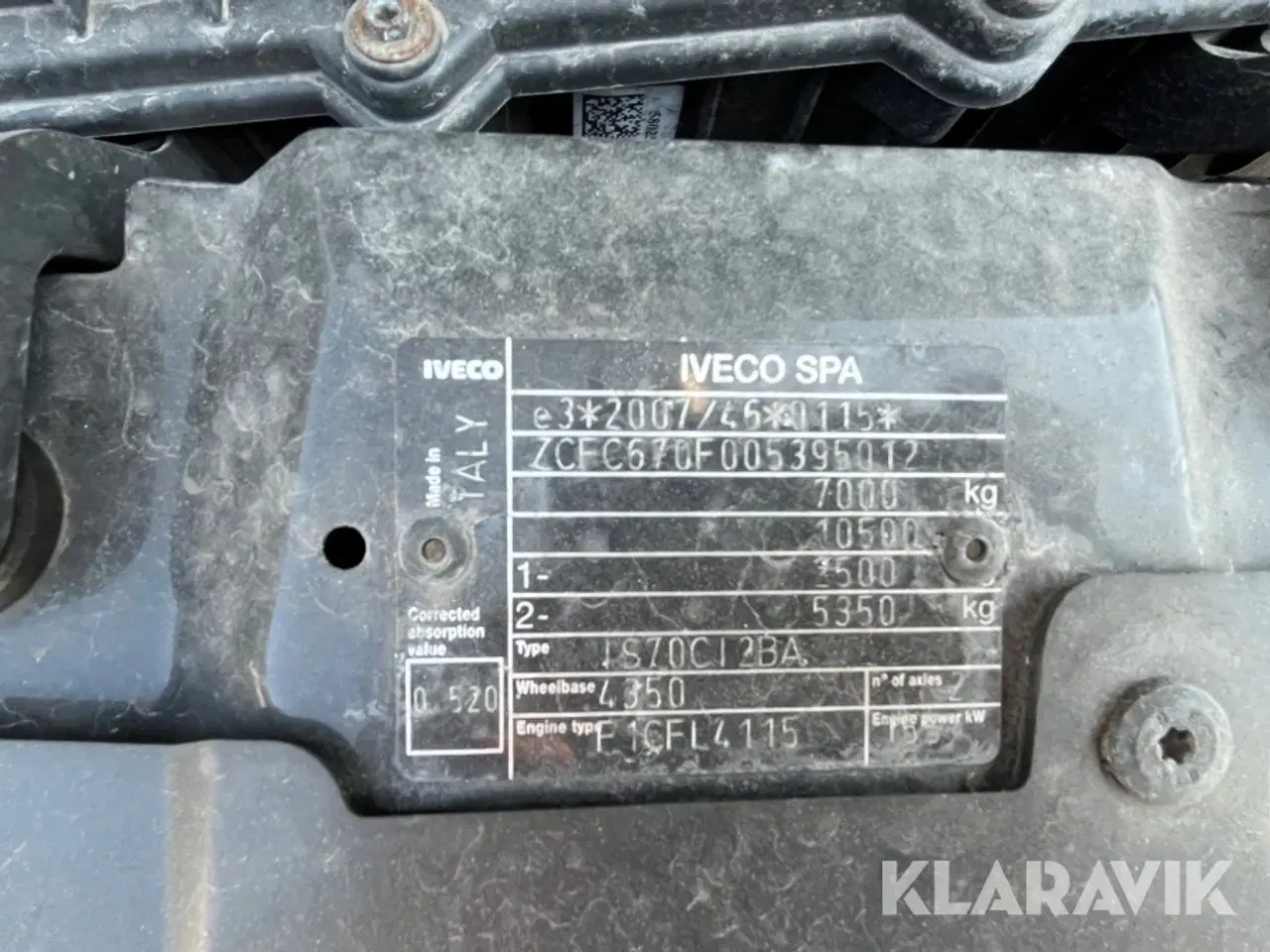 Billede 5 - Lastbil Iveco Daily 70C P (Chs.)