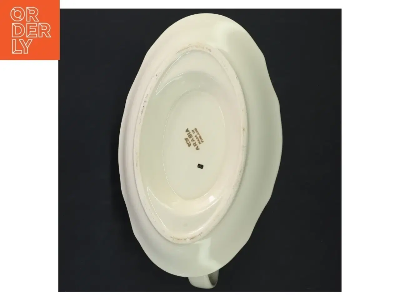 Billede 2 - Flødekande med underfad fra Arabia (str. 21x10 cm)