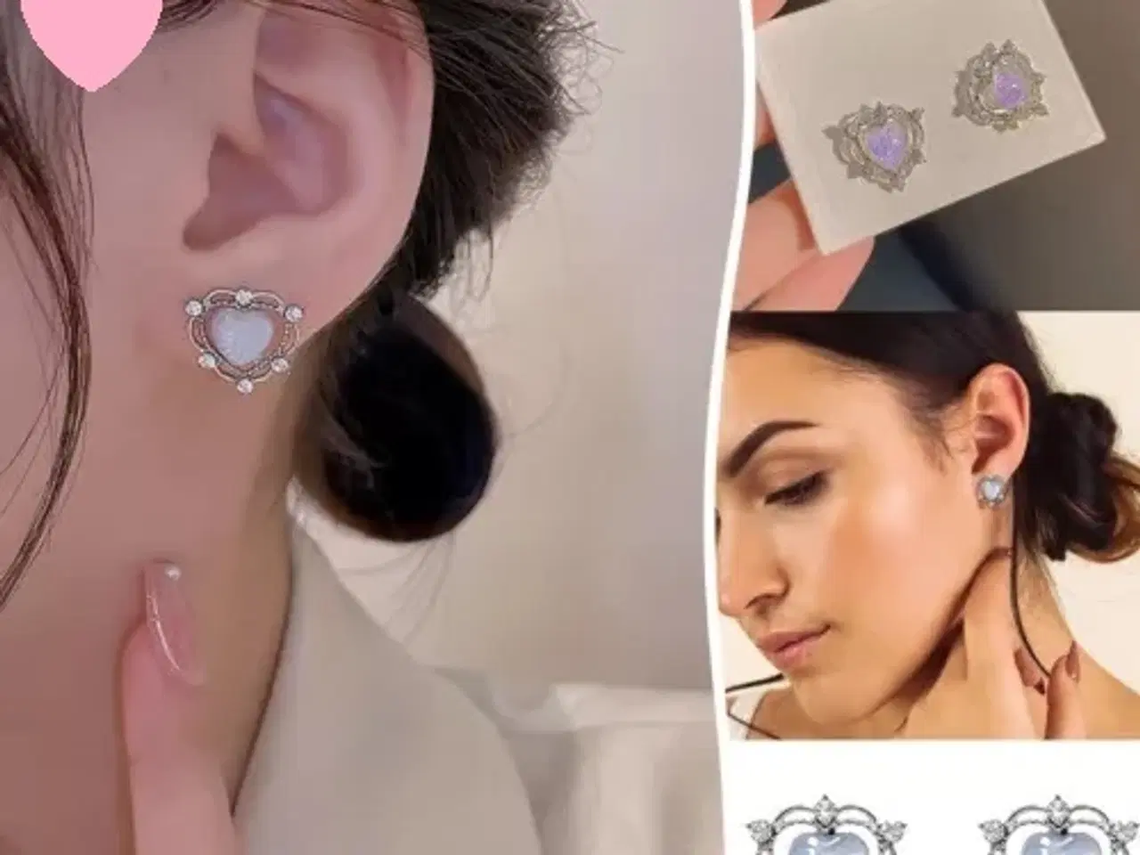 Billede 1 - * Smukkeste hjerte-øreringe - i Tibetansk Sølv