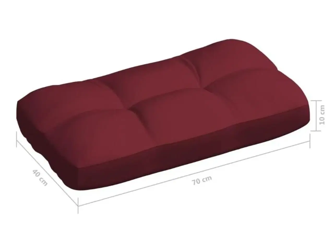 Billede 10 - Hynder til pallesofa 7 stk. stof vinrød