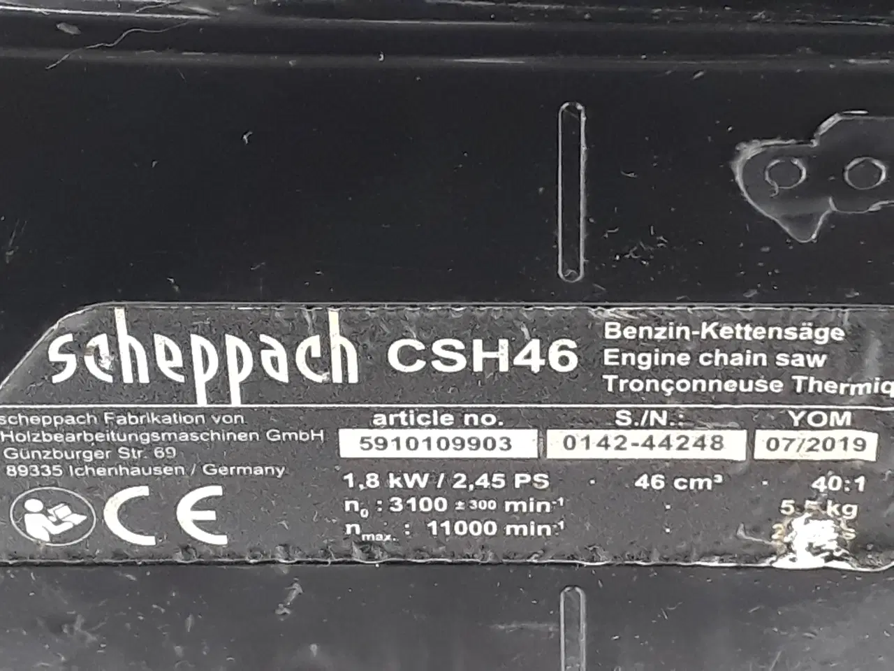 Billede 11 - Motorsav 46cc Scheppach