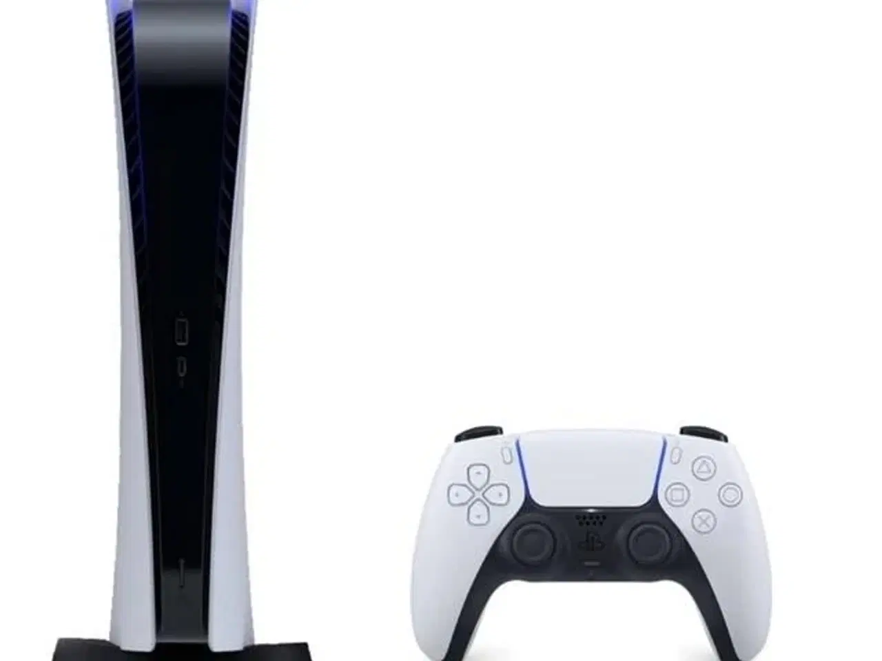 Billede 1 - Spillekonsol Sony PlayStation 5 Digital – hvid/sort