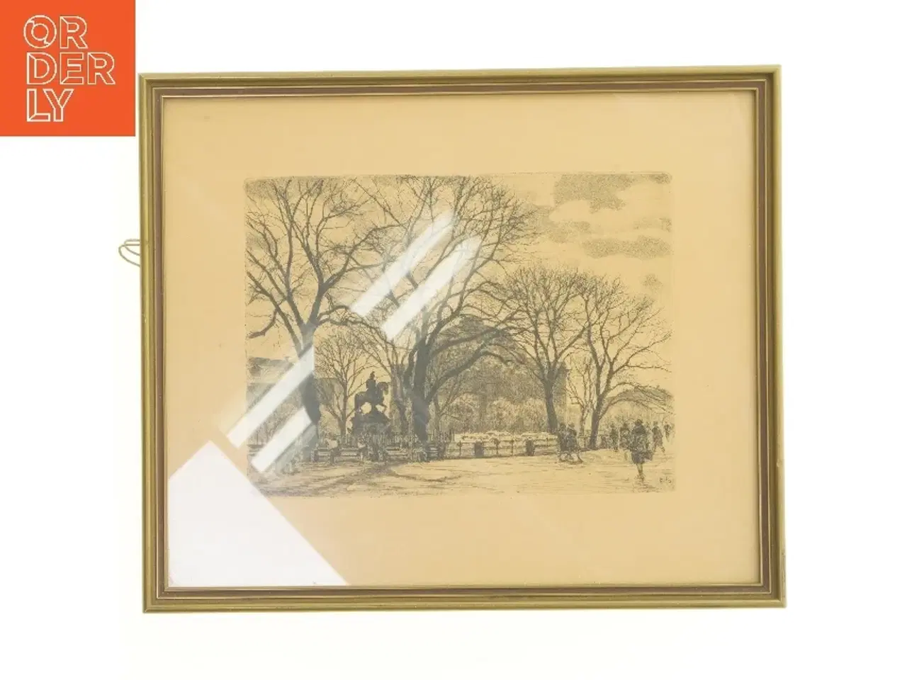 Billede 1 - Indrammet billede (str. 32 x 27 cm)